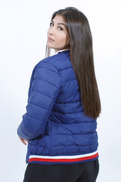 Li Tranzao Jaqueta De Nylon Bomber Azul Tranz