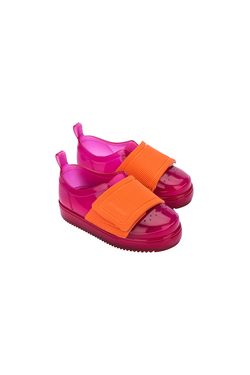 Mini-Melissa-Jelly-Pop-Sneaker-BB-Rosa-Laranja-Diagonal